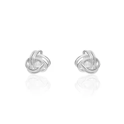 Boucles D'oreilles Puces Bouton D'or Argent Blanc Oxyde De Zirconium