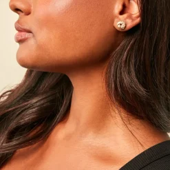 Boucles D'Oreilles Puces Bastiaan Or Jaune