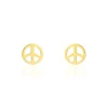 Boucles D'oreilles Puces Bilal Peace Or Jaune