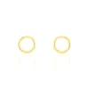 Boucles D'oreilles Puces Berangere Cercle Or Jaune