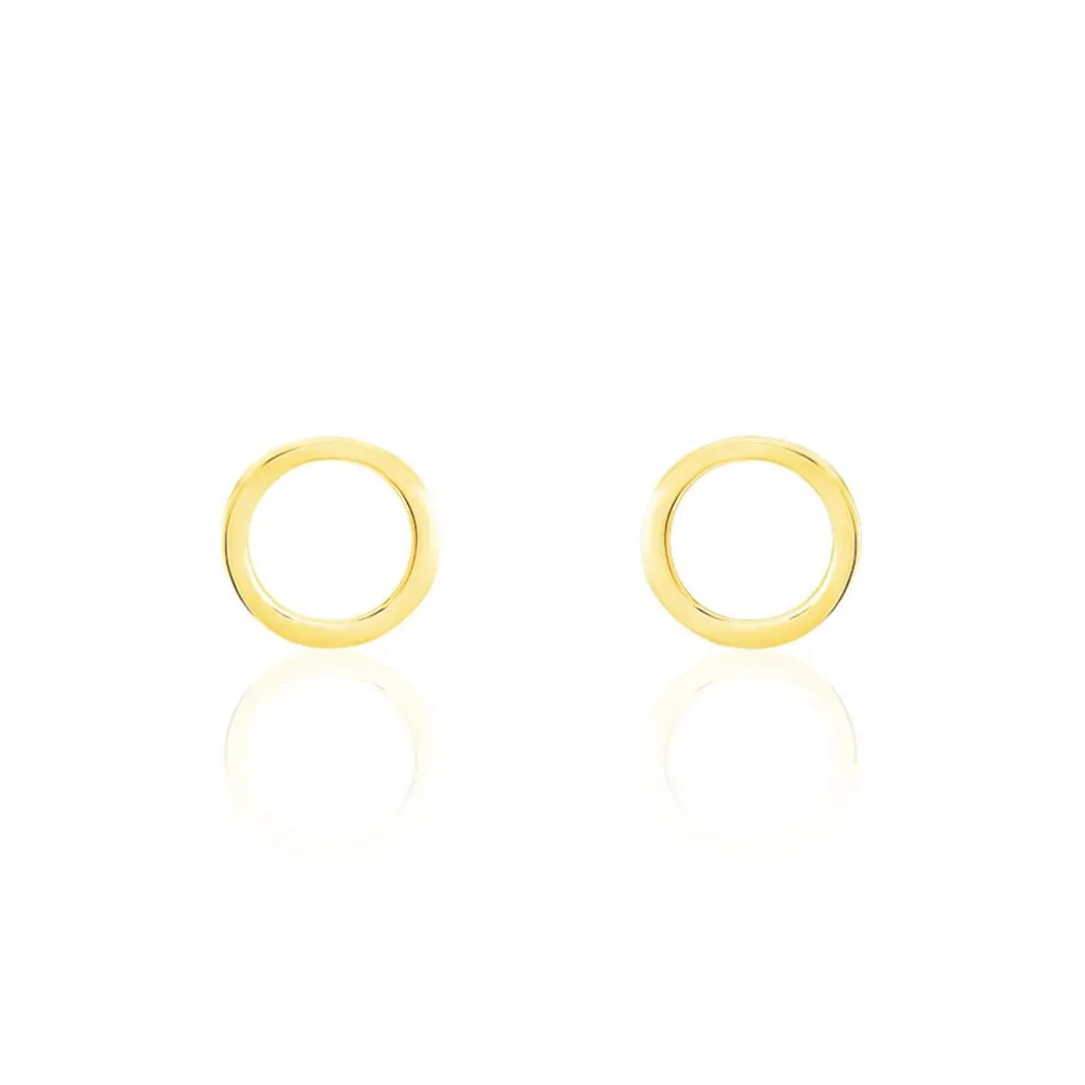 Boucles D'oreilles Puces Berangere Cercle Or Jaune