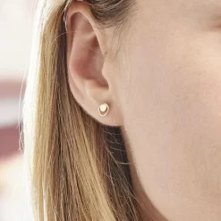 Boucles D'oreilles Puces Berangere Cercle 4 Or Jaune