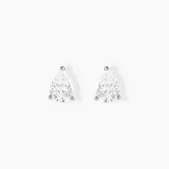 Boucles D'oreilles Puces Clarysse Argent Blanc Oxyde De Zirconium