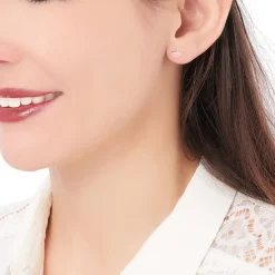 Boucles D'oreilles Puces Coeurs Or Jaune