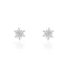 Boucles D'oreilles Puces Cyriac Argent Blanc Oxyde De Zirconium