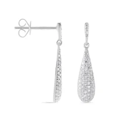 Boucles D'oreilles Puces Celine Or Blanc Diamant