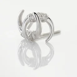 Boucles D'oreilles Puces Corneliana Argent Blanc Oxyde De Zirconium