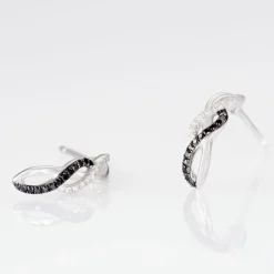Boucles D'oreilles Puces Callune Or Blanc Diamant