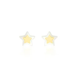 Boucles D'oreilles Puces Cleomelia Etoile Or Jaune