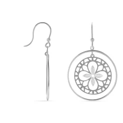 Boucles D'oreilles Puces Claudio Or Blanc