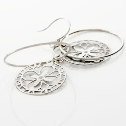 Boucles D'oreilles Puces Claudio Or Blanc