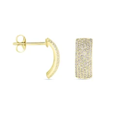 Boucles D'oreilles Puces Charlotte Or Jaune Diamant