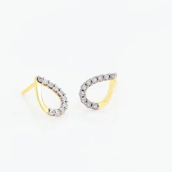 Boucles D'oreilles Puces Chrystalise Or Jaune Diamant