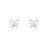 Boucles D'oreilles Puces Cyprian Argent Blanc Oxyde