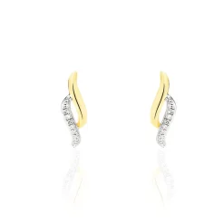 Boucles D'oreilles Puces Callum Or Jaune Diamant