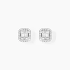 Boucles D'Oreilles Puces Collection 1986 Or Jaune Diamant