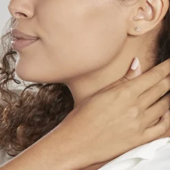 Boucles D'oreilles Puces Camomille Or Jaune Oxyde De Zirconium