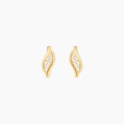 Boucles D'oreilles Puces Caline Or Jaune Diamant
