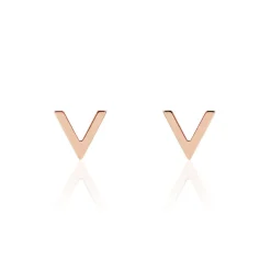 Boucles D'oreilles Puces Celene Or Rose