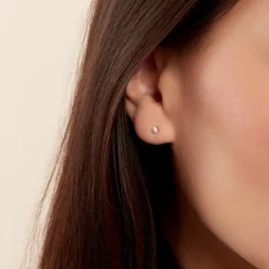 Boucles D'oreilles Puces Diamotion Or Jaune Diamant