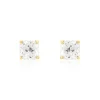 Boucles D'oreilles Puces Doreen Carre Or Jaune Oxyde De Zirconium