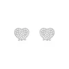 Boucles D'oreilles Puces Darwin Argent Blanc Oxyde