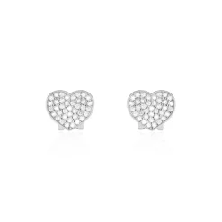 Boucles D'oreilles Puces Darwin Argent Blanc Oxyde