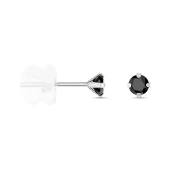 Boucles D'oreilles Puces Daria Or Blanc Oxyde De Zirconium