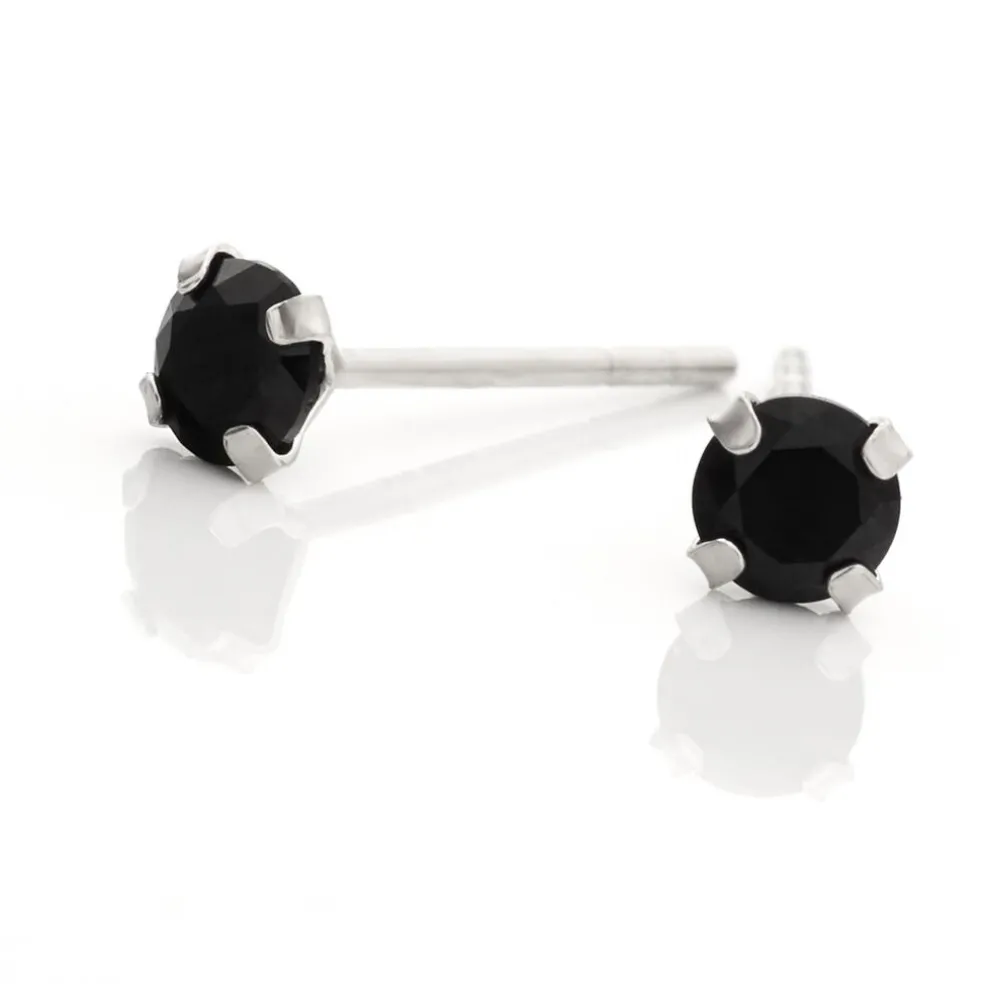 Boucles D'oreilles Puces Daria Or Blanc Oxyde De Zirconium