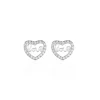 Boucles D'oreilles Puces Delicata Argent Blanc Oxyde De Zirconium
