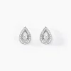 Boucles D'oreilles Puces Domitia Or Blanc Diamant