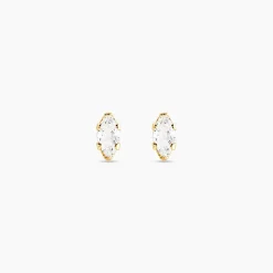 Boucles D'oreilles Puces Dudley Or Jaune Oxyde De Zirconium