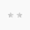 Boucles D'oreilles Puces Darline Argent Blanc Oxyde De Zirconium