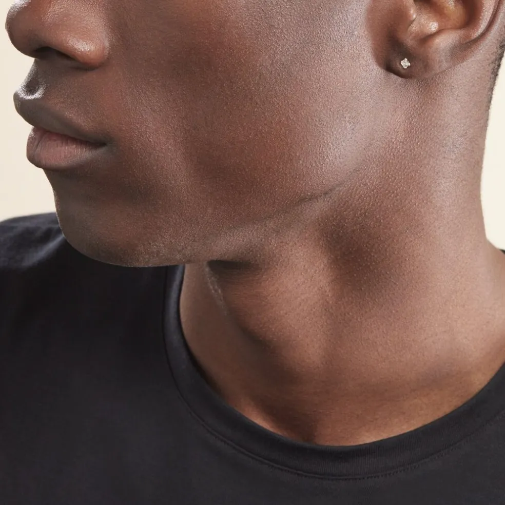 Boucles D'oreilles Puces Doreen Carre Or Jaune Oxyde De Zirconium