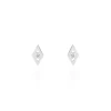Boucles D'oreilles Puces Eirena Or Blanc Diamant