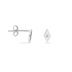 Boucles D'oreilles Puces Eirena Or Blanc Diamant