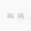 Boucles D'oreilles Puces Eddie Or Jaune Oxyde De Zirconium