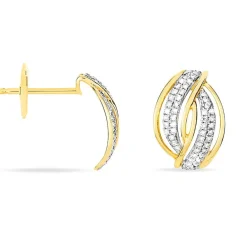 Boucles D'oreilles Puces Enora Or Jaune Diamant