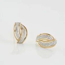 Boucles D'oreilles Puces Enora Or Jaune Diamant