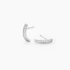 Boucles D'oreilles Puces Elenore Argent Blanc Oxyde De Zirconium