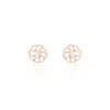 Boucles D'oreilles Puces Eleanor Fleur Or Rose Oxyde De Zirconium