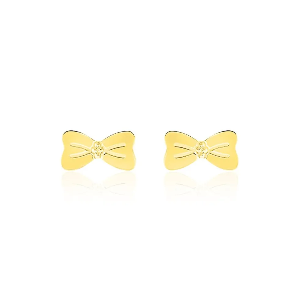 Boucles D'oreilles Puces Evonne Noeud Or Jaune