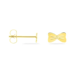 Boucles D'oreilles Puces Evonne Noeud Or Jaune