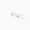 Boucles D'oreilles Puces Eddie Or Blanc Oxyde De Zirconium