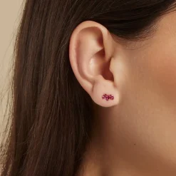 Boucles D'oreilles Puces Euclid Or Jaune Oxyde De Zirconium