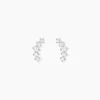 Boucles D'oreilles Puces Elinore Argent Blanc Oxyde De Zirconium