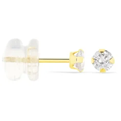 Boucles D'oreilles Puces Eddie Or Jaune Oxyde De Zirconium
