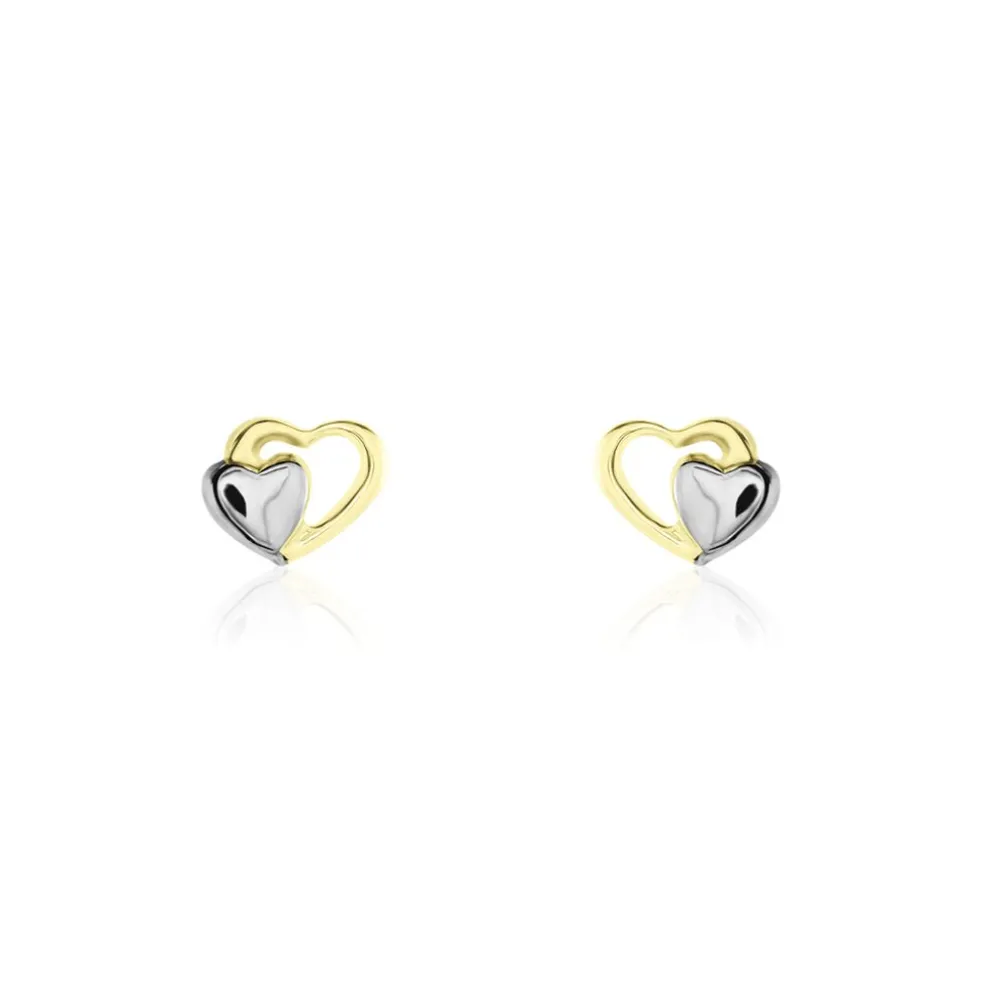 Boucles D'oreilles Puces Frantsesa Or Jaune