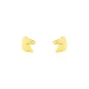 Boucles D'oreilles Puces Freyia Cheval Or Jaune