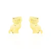 Boucles D'oreilles Puces Florenta Chat Or Jaune